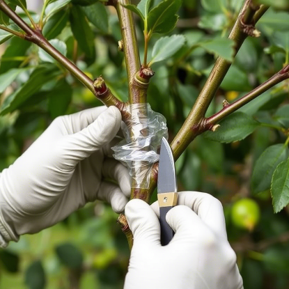 Como as propriedades da fita de enxerto influenciam a formação de calos e o sucesso da união do enxerto em árvores frutíferas